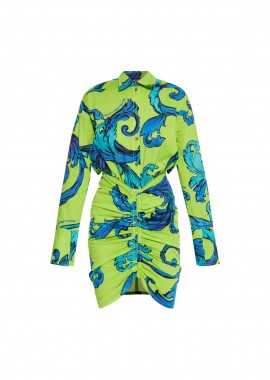 VERSACE JEANS COUTURE - Versace Jeans Couture γυναικείο mini φόρεμα με print - 78HAO902NS644 Πράσινο Lime