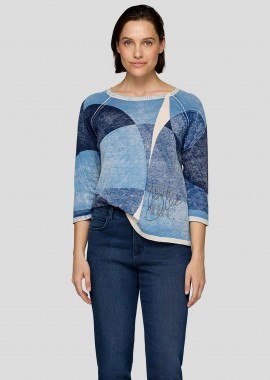 RABE - Rabe γυναικείο πουλόβερ all-over print - 55-214600 Μπλε