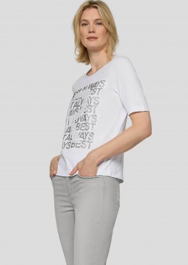 RABE - Rabe γυναικείο T-shirt με lettering - 56-117359 Λευκό