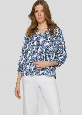 RABE - Rabe γυναικεία μπλούζα με all-over print - 56-121103 Μπλε Σκούρο