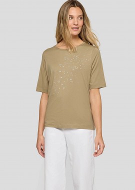 RABE - Rabe γυναικείο T-shirt με στρας - 56-122312 Μπεζ
