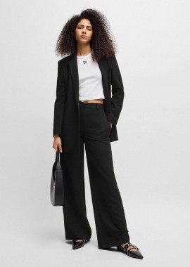 Hugo Boss γυναικείο παντελόνι μονόχρωμο Regular Fit 
