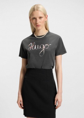 HUGO - Hugo Boss γυναικείο T-shirt με logo artwork Regular Fit