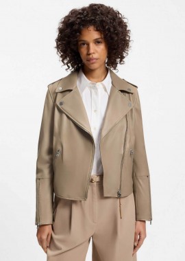 HUGO - Hugo Boss γυναικείο δερμάτινο biker jacket