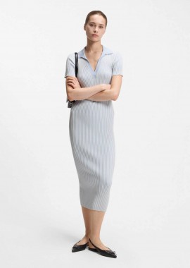 Hugo Boss γυναικείο midi φόρεμα ribbed 