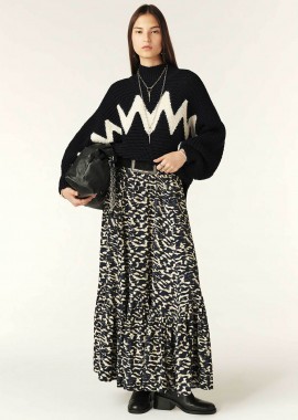 BA&SH - ba&sh γυναικεία maxi φούστα με all-over print
