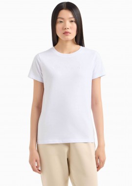 ARMANI EXCHANGE - Armani Exchange γυναικείο T-shirt μονόχρωμο με logo print Regular Fit - XW000839AF10356 Λευκό