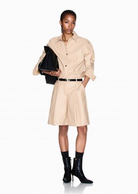 Armani Exchange γυναικεία βερμούδα μονόχρωμη - XW001265AF16106 Μπεζ