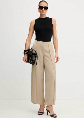 Armani Exchange γυναικείο ψηλόμεσο παντελόνι με ανοίγματα Wide Leg - XW001955AF21553 Μπεζ