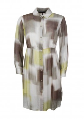 ARMANI EXCHANGE - Armani Exchange γυναικείο midi φόρεμα σεμιζιέ με all-over print - XW002281AF21554 Μπεζ