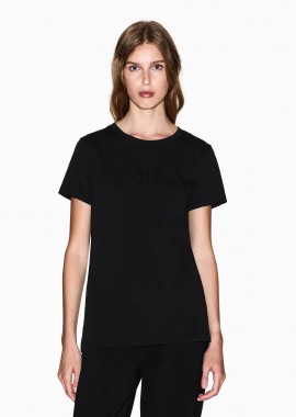 ARMANI EXCHANGE - Armani Exchange γυναικείο T-shirt με λογότυπο Regular Fit - XW001459AF10356 Μαύρο