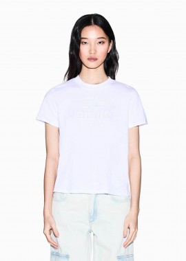 ARMANI EXCHANGE - Armani Exchange γυναικείο T-shirt με κεντημένο λογότυπο Relaxed Fit - XW002334AF10358 Λευκό