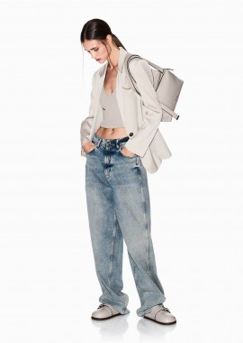 Armani Exchange γυναικείο σακάκι με χρυσά κουμπιά - XW001953AF21553 Μπεζ