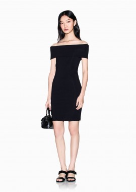 ARMANI EXCHANGE - Armani Exchange γυναικείο mini φόρεμα off-shoulder - XW001742AF21295 Μαύρο