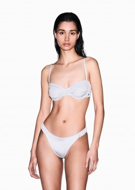 Armani Exchange γυναικείο μαγιό μπικίνι σλιπ Relaxed Fit - XW002369AF24869 Εκρού