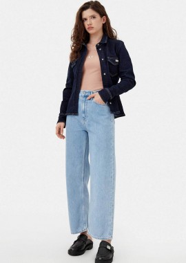 CALVIN KLEIN JEANS - Calvin Klein Jeans γυναικείο τζιν παντελόνι πεντάτσεπο Loose Fit - J20J225006 Denim Blue Ανοιχτό