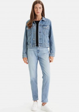 CALVIN KLEIN JEANS - Calvin Klein Jeans γυναικείο τζιν παντελόνι πεντάτσεπο Mom Fit - LV047E787G Denim Blue Ανοιχτό