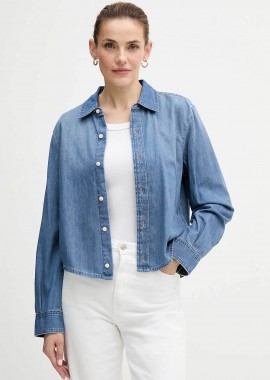 Calvin Klein Jeans γυναικείο denim πουκάμισο Relaxed Fit - LV047E902G Denim Blue