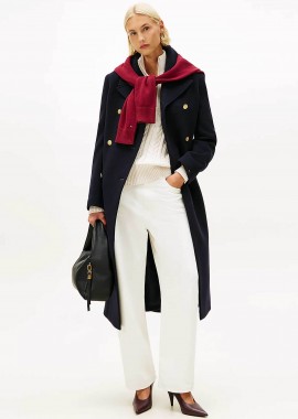 Tommy Hilfiger γυναικείο τζιν παντελόνι πεντάτσεπο Tapered Barrel Fit - WW0WW49500 Εκρού