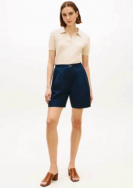 TOMMY HILFIGER - Tommy Hilfiger γυναικείο σορτς Regular Fit - WW0WW49040 Μπλε Σκούρο