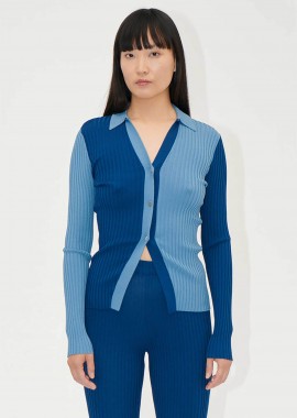STINE GOYA - Stine Goya γυναικεία ζακέτα ribbed - SG-PS25-K015-2324 Μπλε