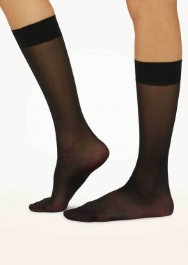 WOLFORD - Wolford γυναικείες κάλτσες μέχρι το γόνατο μονόχρωμες - 31206 Μαύρο