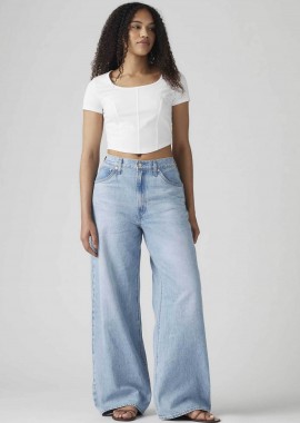 LEVI'S - Levi's® γυναικείο ψηλόμεσο τζιν παντελόνι πεντάτσεπο Straight Wide Fit