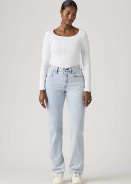 Levi's® γυναικείο ψηλόμεσο τζιν παντελόνι πεντάτσεπο Straight Fit 