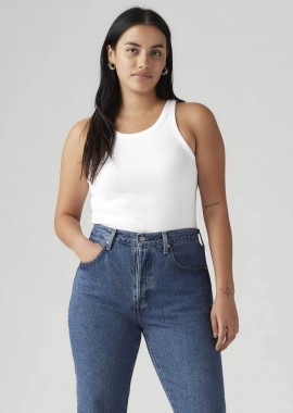 Levi's® γυναικείο αμάνικο τοπ ribbed Slim Fit 