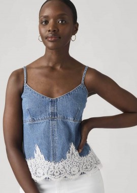 Levi's® γυναικείο denim τοπ αμάνικο Standard Fit 