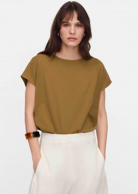 ADOLFO DOMINGUEZ - Adolfo Domínguez γυναικείο Τ-Shirt με boat λαιμόκοψη - 272072488 Χακί