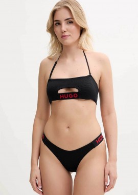 HUGO - Hugo Boss γυναικείο μαγιό μπικίνι τοπ με cut-out και contrast logo