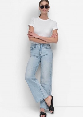 DKNY γυναικείο τζιν παντελόνι ψηλόμεσο Straight Fit - DJ5M4076 Denim Blue