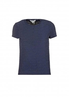 DKNY - DKNY γυναικεία μπλούζα με all-over logo print μονόχρωμη - DJ5T1571 Σκούρο Μπλε