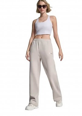 DKNY - DKNY γυναικείο παντελόνι φόρμας με logo print μονόχρωμο - DP6P3795 Εκρού