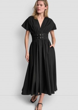DKNY γυναικείο φόρεμα με αγκράφες στη μέση - DJ6D9194 Μαύρο