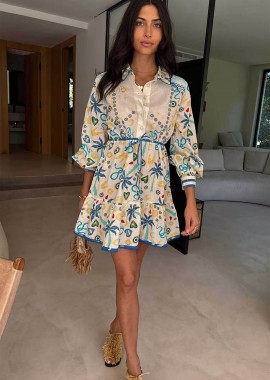 NEVER FULLY DRESSED - Never Fully Dressed γυναικείο mini φόρεμα με charms print