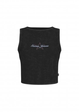 GUESS - Guess γυναικείο τοπ με λογότυπο Regular Fit - W6RP23KA0H1 Μαύρο