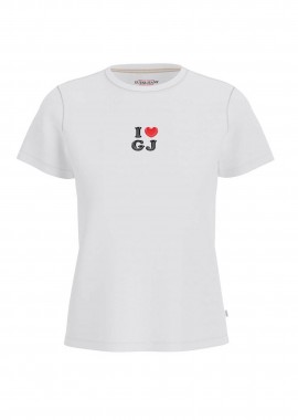 GUESS - Guess γυναικείο T-shirt με print Regular Fit - W6GI45K8HM0 Λευκό