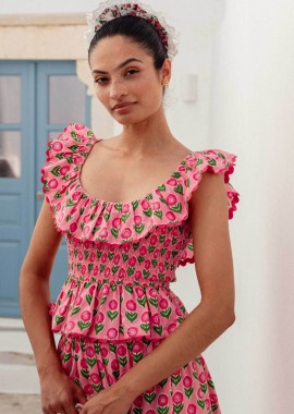 Pink City Prints γυναικείο τοπ 