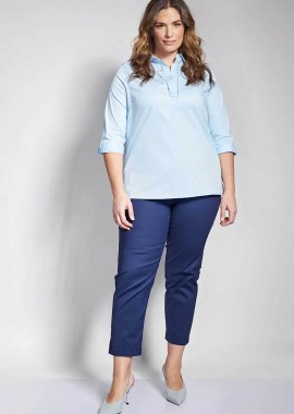 PARABITA - Parabita γυναικείο παντελόνι chino Straight Fit - 012610209706 Μπλε