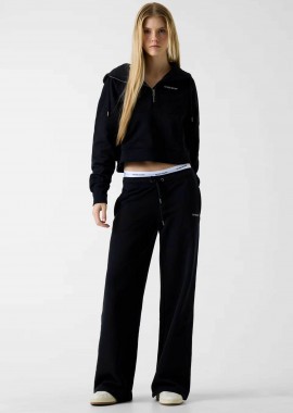 Guess γυναικείο παντελόνι φόρμας με λογότυπο - W6RB52K68I4 Μαύρο