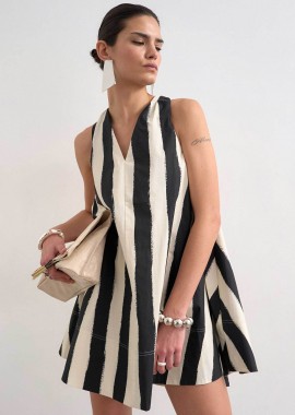 Topshop γυναικείο mini φόρεμα ριγέ 