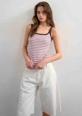 TOPSHOP - opshop γυναικείο τοπ ριγέ αμάνικο