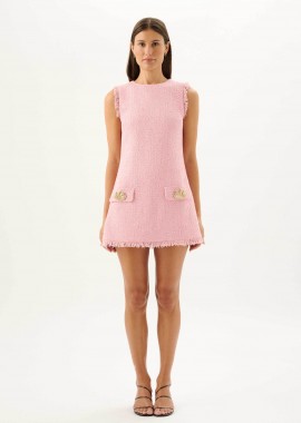 Roame γυναικείο mini φόρεμα tweed 