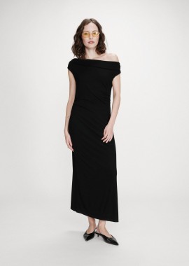 Grace & Mila γυναικείο midi φόρεμα με off-shoulder σχέδιο 