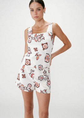 Grace & Mila γυναικείο τοπ αμάνικο με floral print 