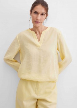 GERRY WEBER - Gerry Weber γυναικεία μπλούζα textured με V - N61013209042 Κίτρινο Ανοιχτό