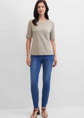 GERRY WEBER - Gerry Weber γυναικείο τζιν παντελόνι Tapered Fit - N67038397038 Denim Blue