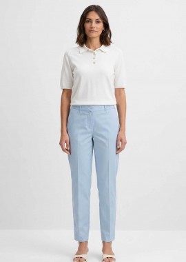 GERRY WEBER - Gerry Weber γυναικείο παντελόνι cropped Tapered Fit - N67085360040 Γαλάζιο